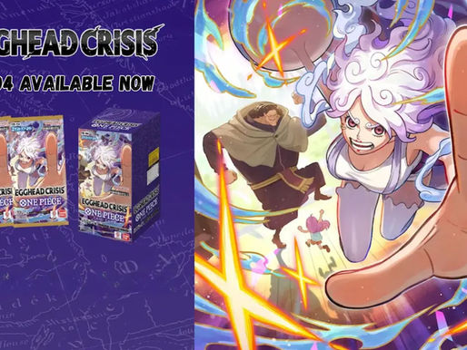 EB-04 Egghead Crisis Japanese One Piece TCG booster boxes and key artwork from Extra Booster 04