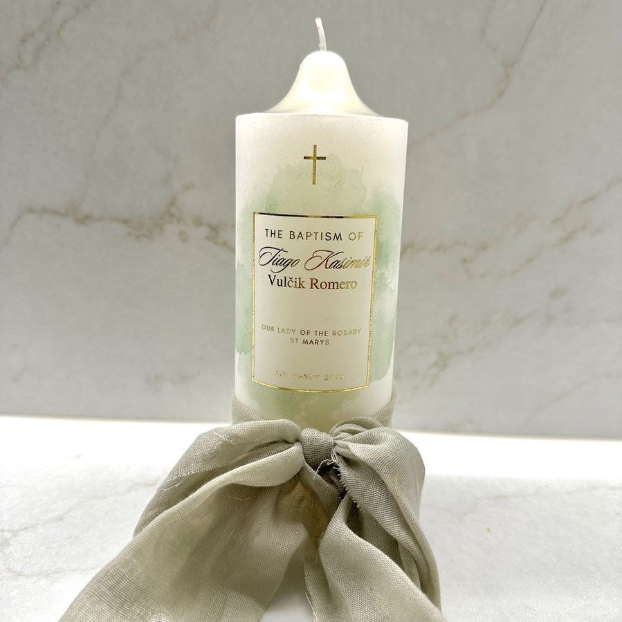 Christening Church Candle
