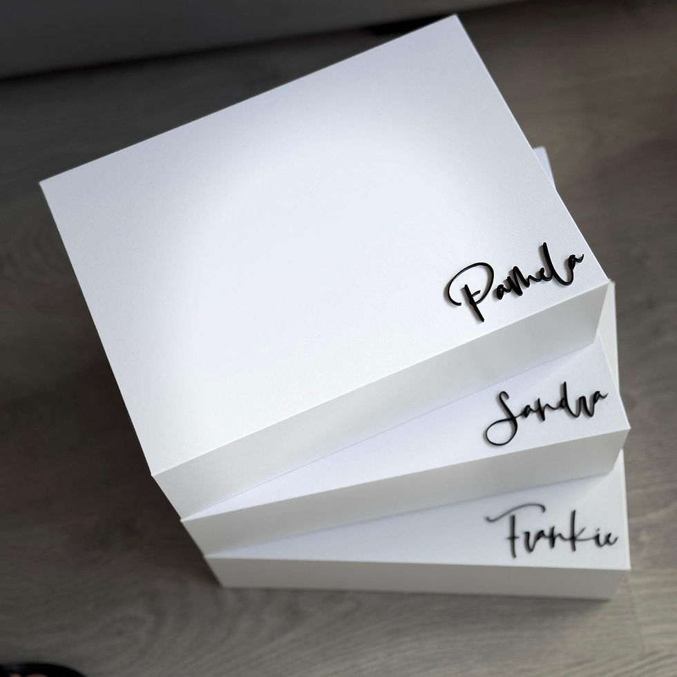 Thumbnail: Personalised Magnetic Keepsake Box - Large Christening & Bespoke Option