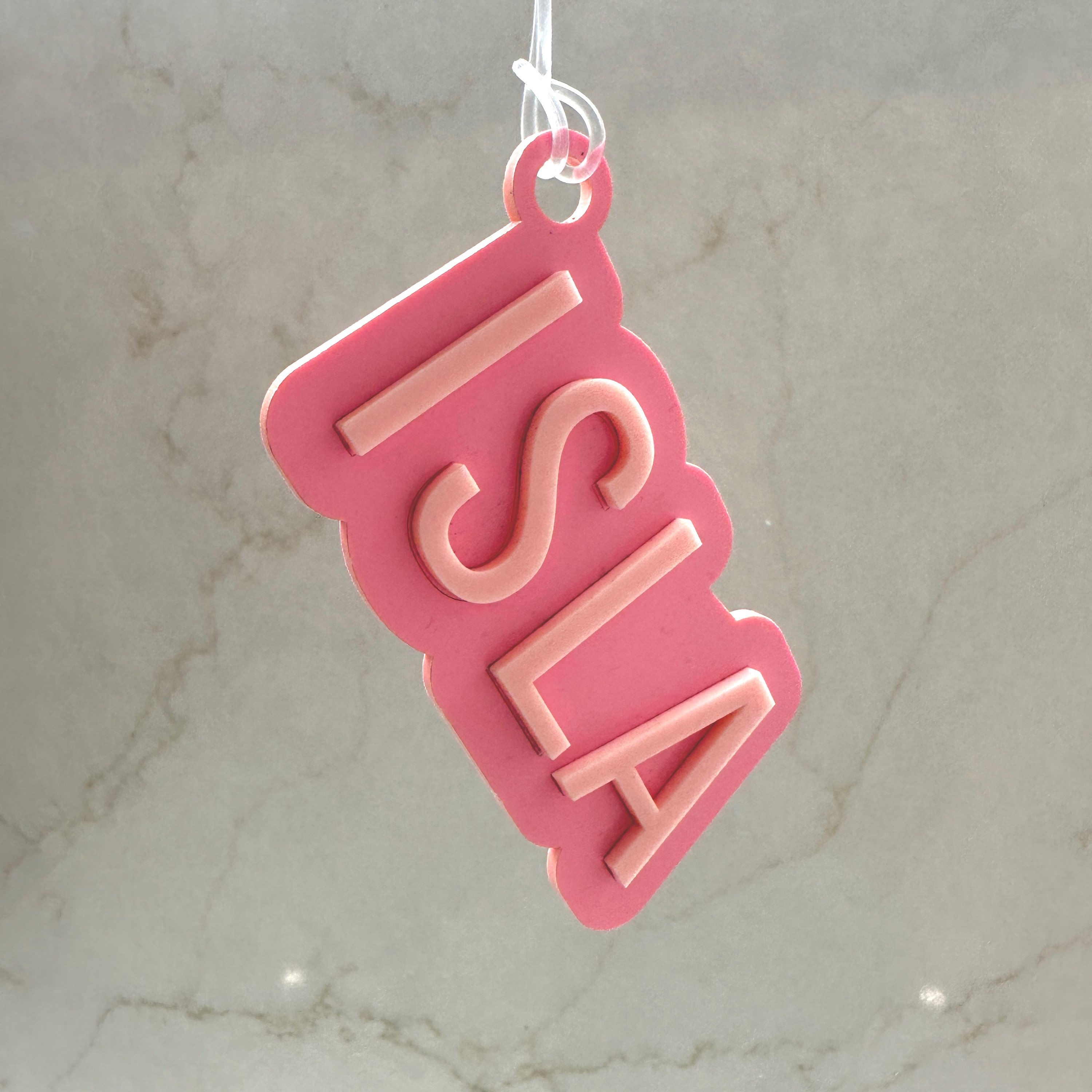 Double Layered School Bag Tag