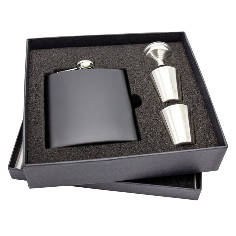 Thumbnail: Matte Black Birthday Hip Flask