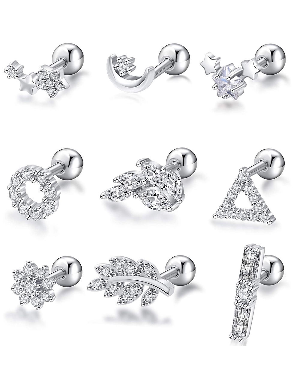 Thumbnail: 9-pcs Earrings Set