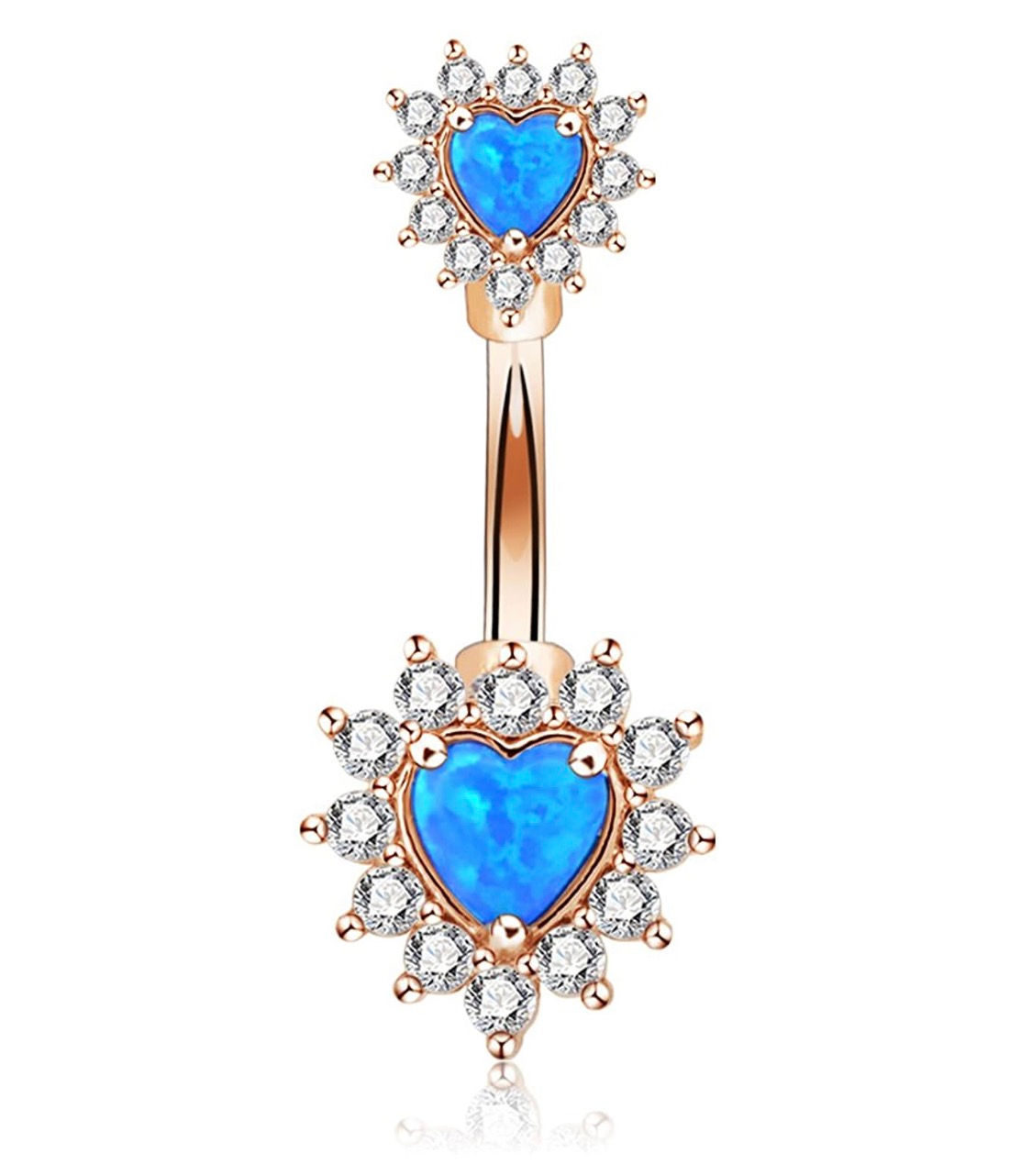 Heart Opal Belly Piercing