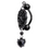 Thumbnail: Black Gem Black Spiderweb Halloween Reversible Dangle Belly Ring