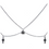Thumbnail: 14 Gauge 9/16 Black Gem Spider Cross Halloween Dangle Nipple Chain