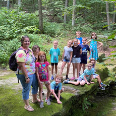 campers hiking