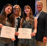 Conservation Scholarship recipients with Executive Director Christine Davidson and Trustee Carl Brondel