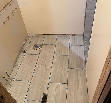 Progress - Tile Bathroom Flooring