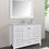 Thumbnail: 48" Malibu Pure White Single Sink Vanity with Mirror