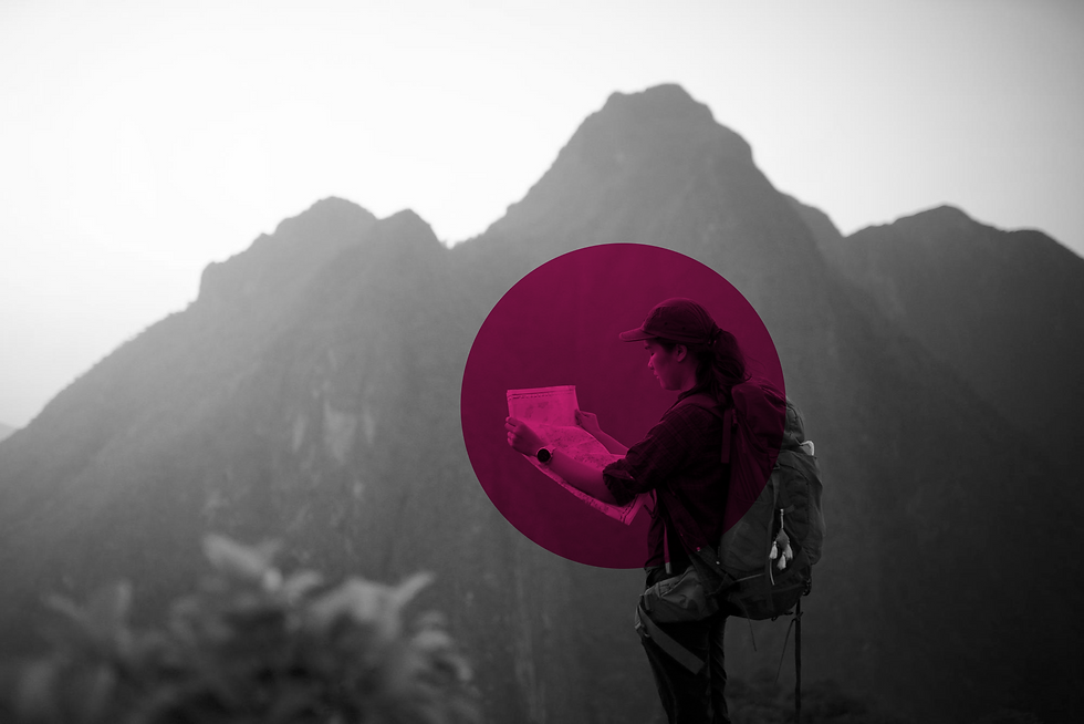 woman with a map