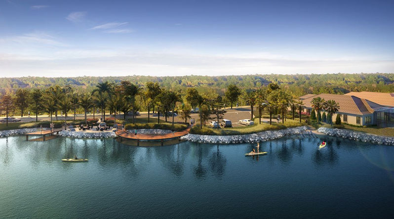 Waterfront park in The Alcove at Waterside in Lakewood Ranch