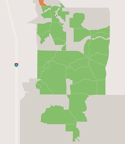 Map of Woodleaf Hammock in Lakewood Ranch