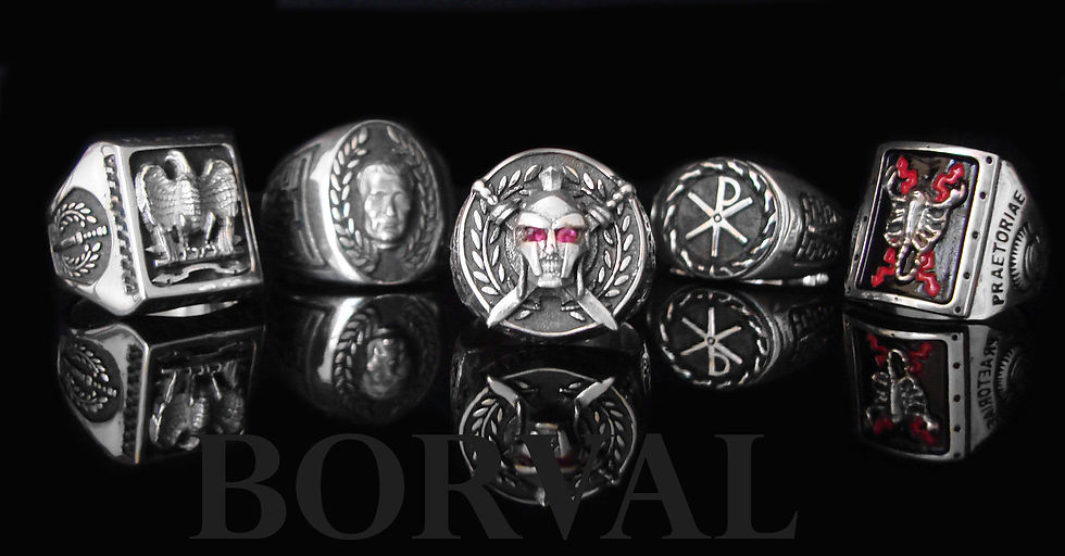 Miniatura: Anel Masculino Romano Gladiador