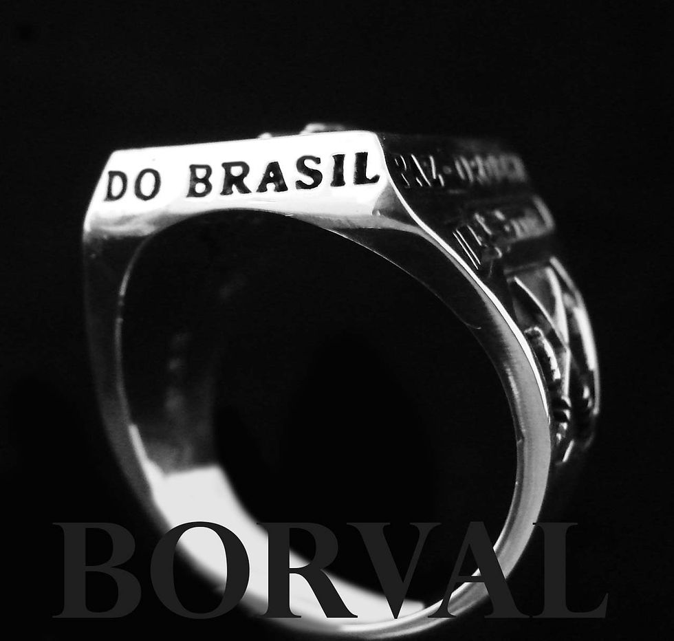 Miniatura: Anel Masculino Polícia Militar - Choqueanos do Brasil -Prata 925