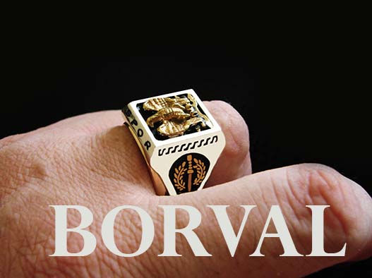 Miniatura: Anel Senado Romano - S.P.Q.R com detalhes com banho de Ouro