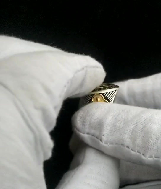 Miniatura: Anel São Bento - Masculino - Prata 925 com Banho de Ouro nos detalhes