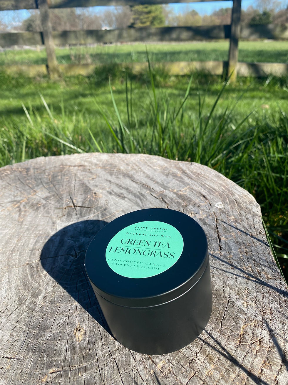 Thumbnail: Greentea and lemongrass natural handpoured candle
