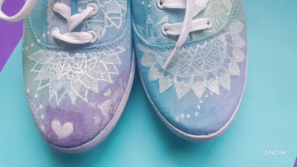 Thumbnail: Whimsical watercolor sneakers~Ice