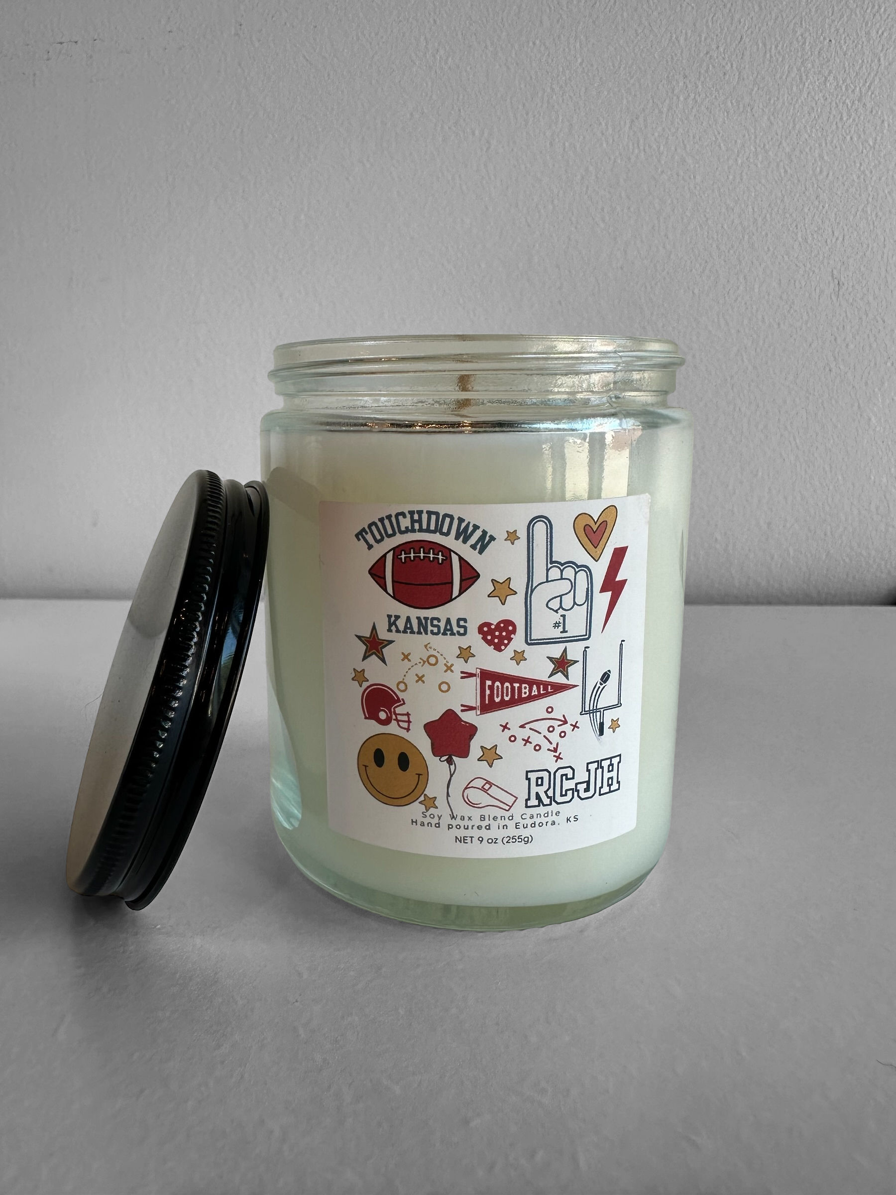 RCJH football 9 oz Candle