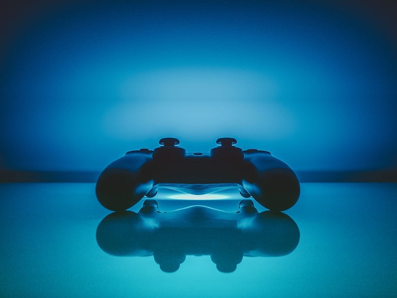 Video Game Console Blue