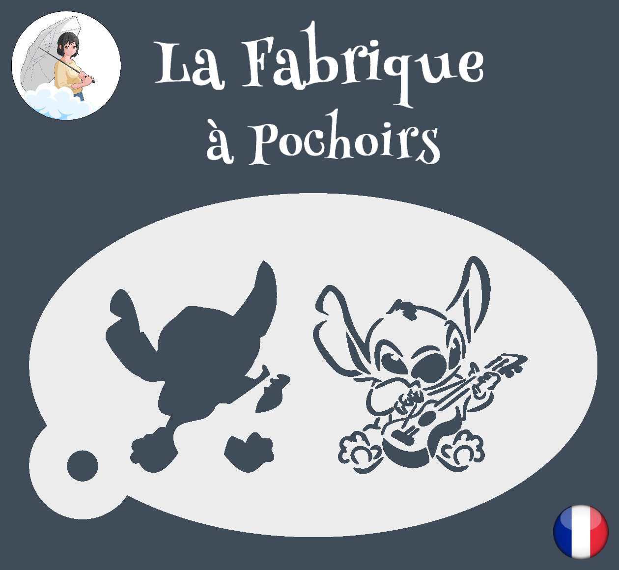 Pochoir stitch guitare