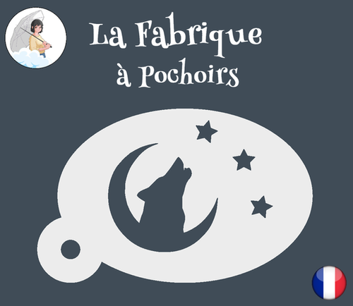 Pochoir En Forme De Loup - 11,5 X 15 Cm (S) - Réutilisable - Motif Tête De Loup