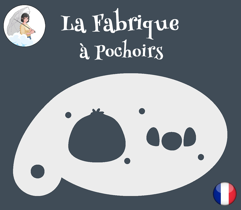 Pochoir Stitch forme visage taille 1