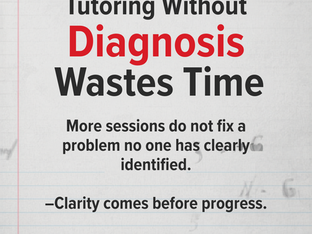 Tutoring Without Diagnosis Wastes Time