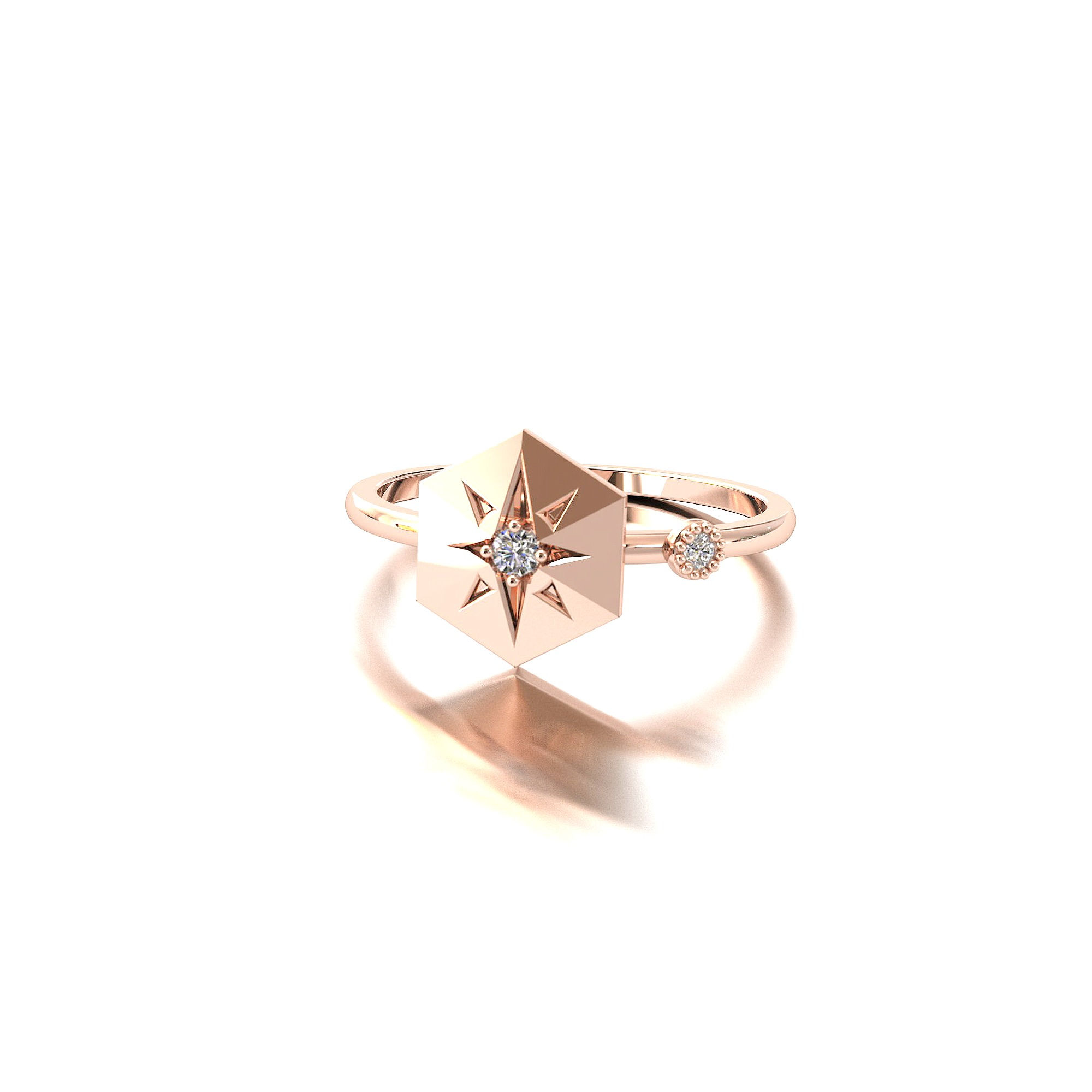 Start Setting Hexagonal Shape Ring