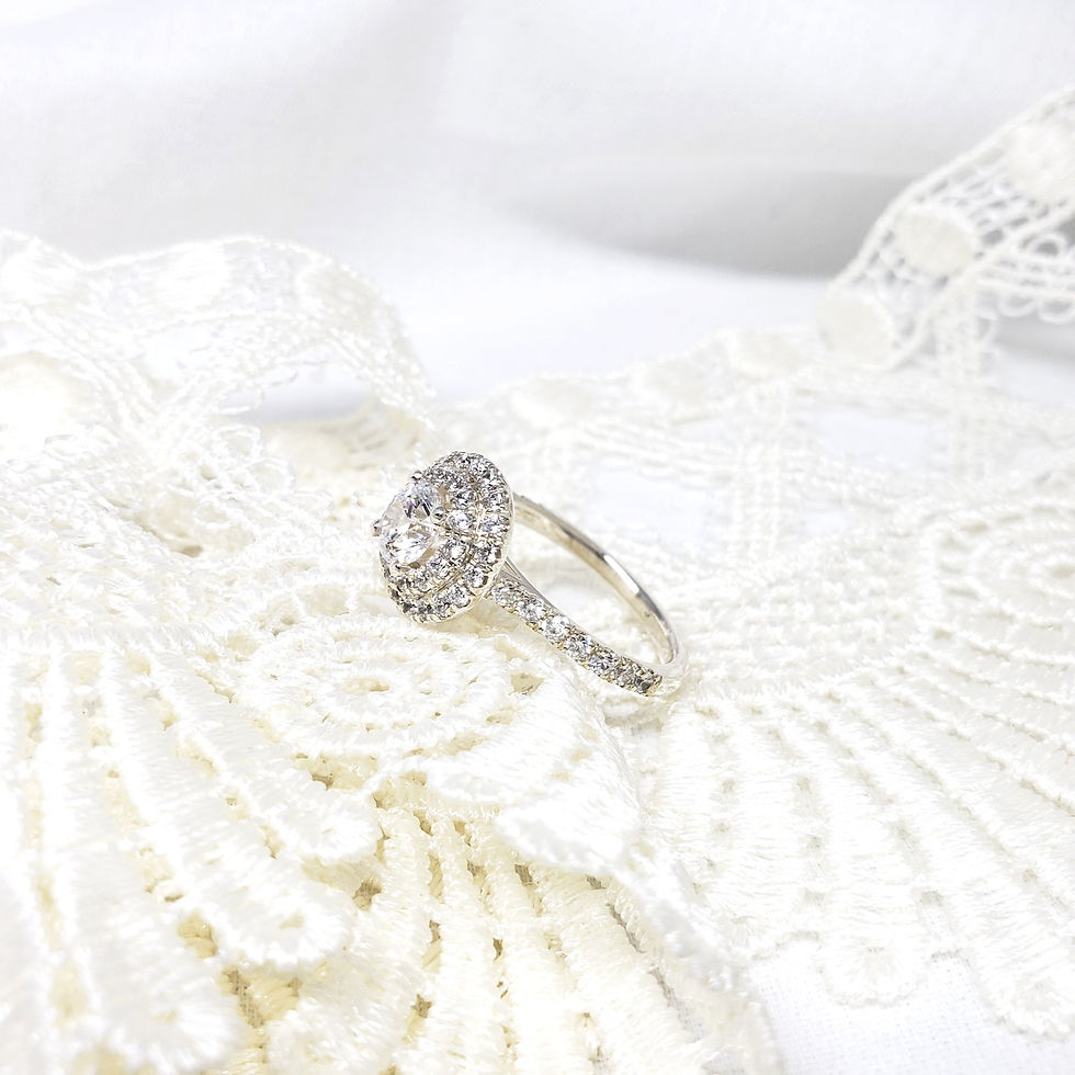 Thumbnail: Double Halo Engagement Ring