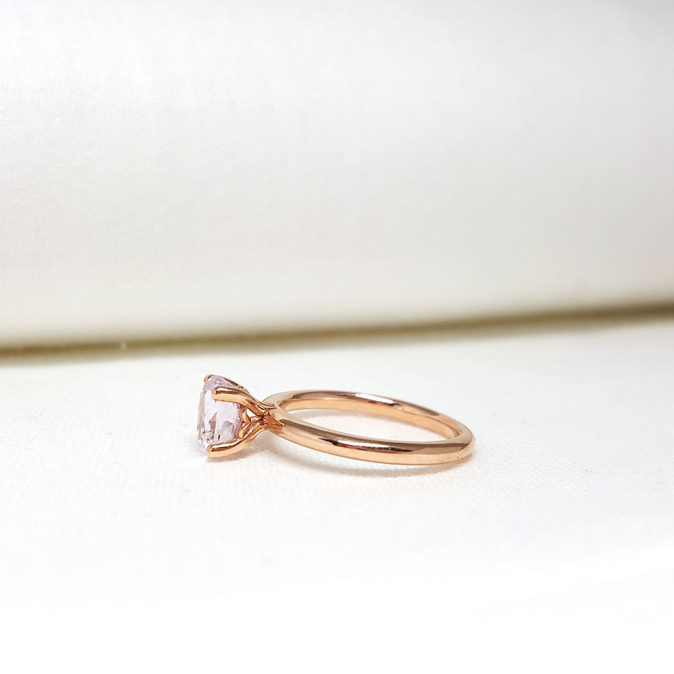 Thumbnail: Kunzite Solitaire Engagement Ring