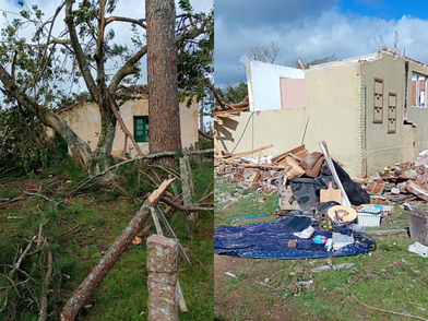 Pedro Osório decreta situação de emergência após tornado atingir área rural e provocar quase R$ 1,8 milhão em prejuízos