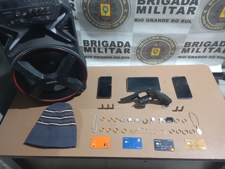 Roubo a residência termina com prisão em flagrante em Pelotas