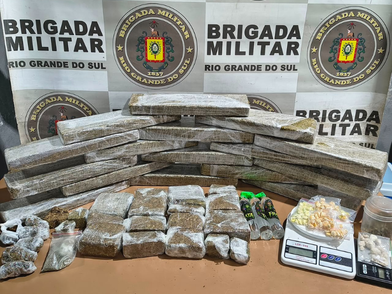 Mais de 16 quilos de maconha são apreendidos em Pelotas