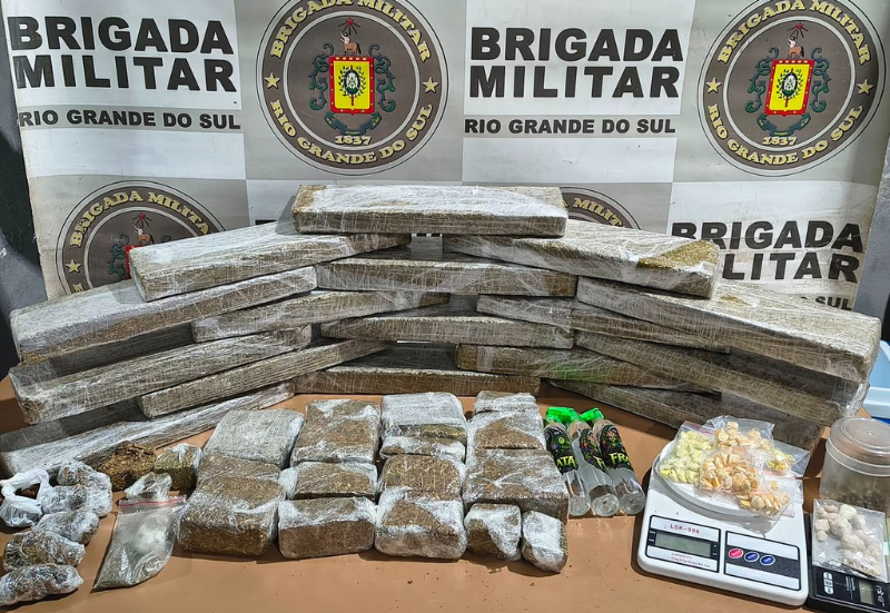 Mais de 16 quilos de maconha são apreendidos em Pelotas