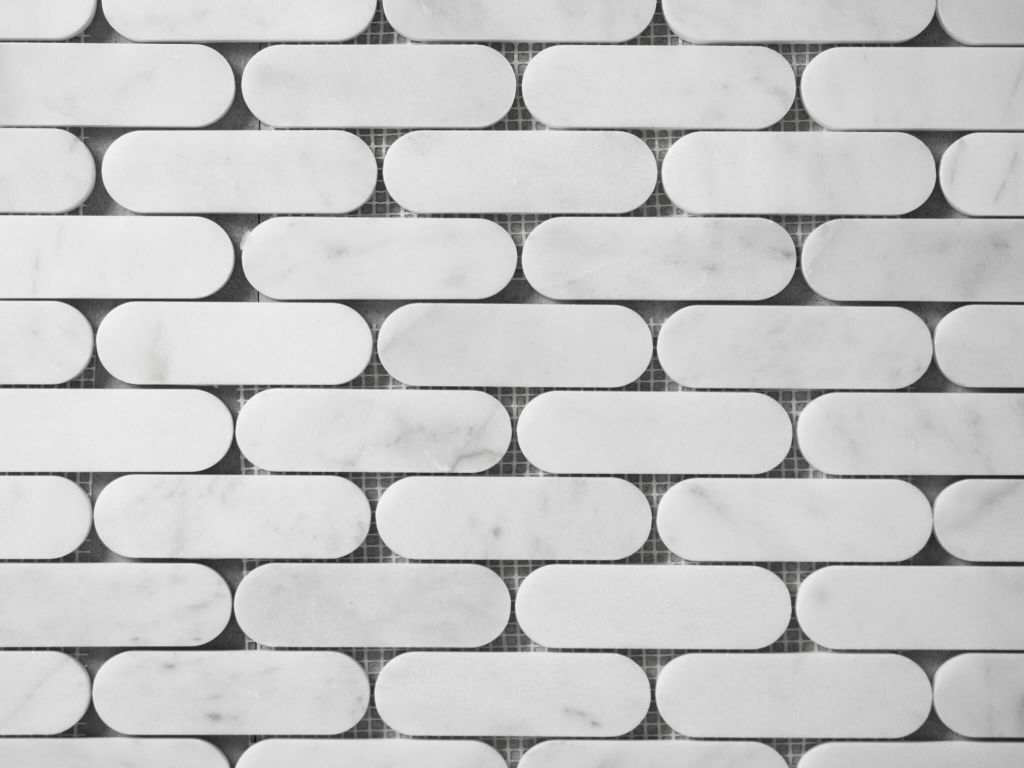 Calacatta Marble Pill Mosaic Tiles