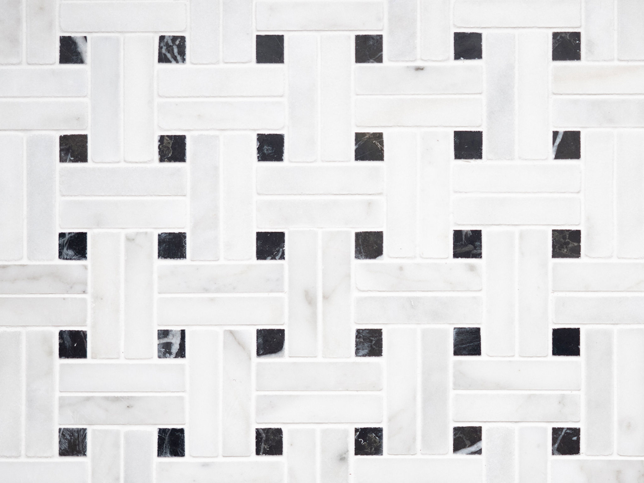 Calacatta Marble Basket Mosaic