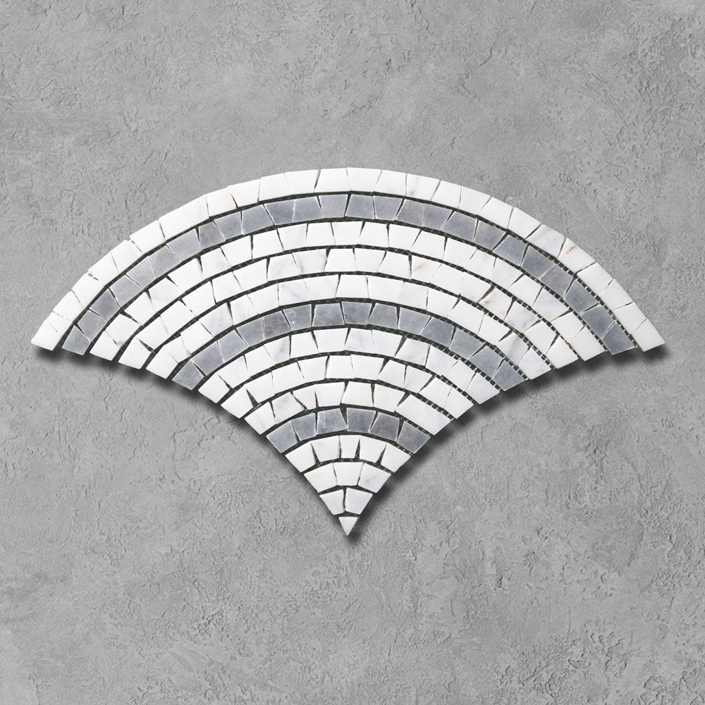 Cracked Fan Marble Mosaic Tile