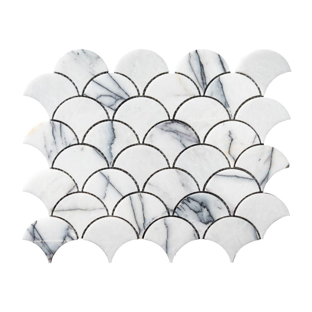 Lilac NewYork Scallop Shell Drop Mosaic