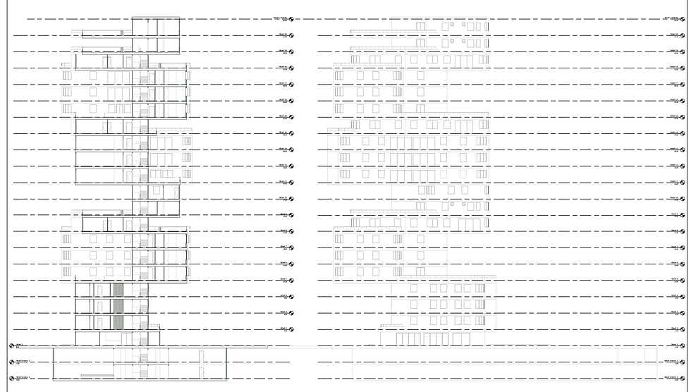 Sección Transversal y Fachada Norte