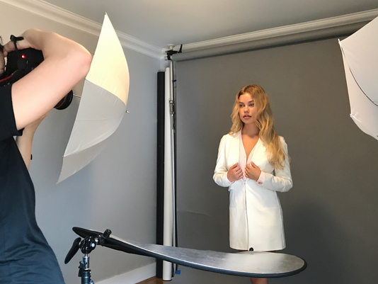 Backstage at Wilhelmina Shoot