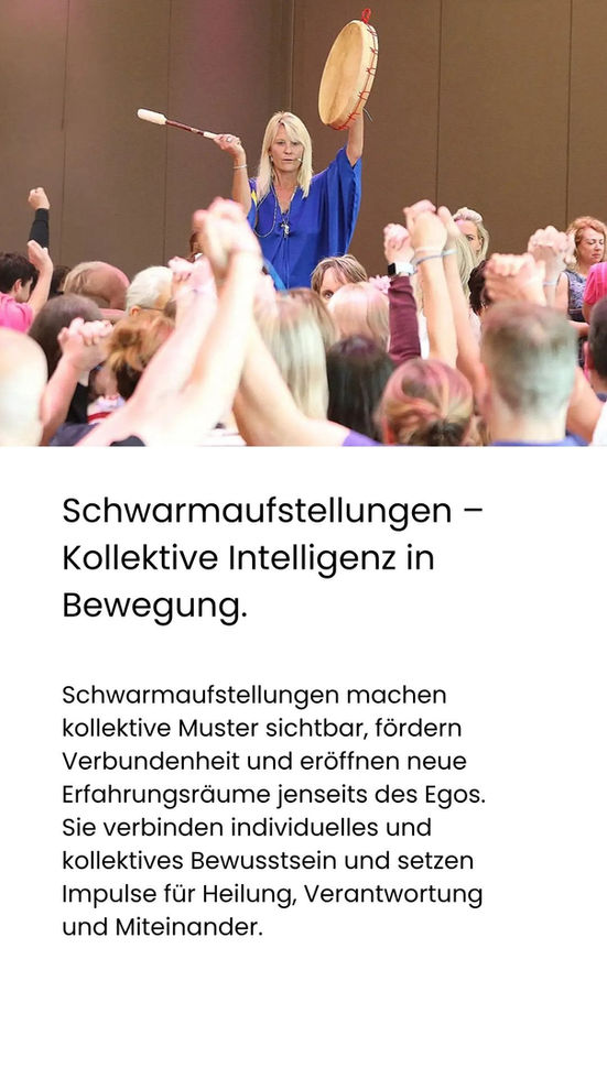Schwarmaufstellungen – Kollektive Intelligenz in Bewegung. Großaufstellungen sind ein kultureller Impuls für ein neues Miteinander!