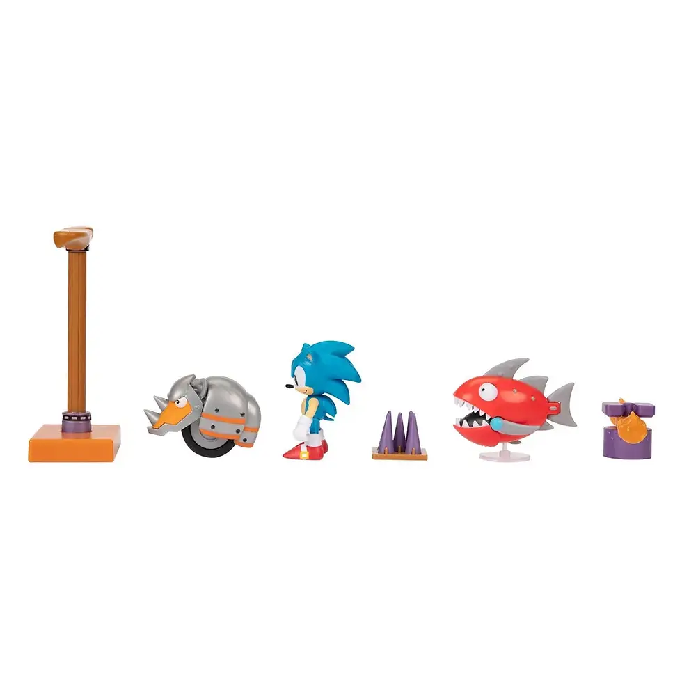 Miniatura: Set Diorama Sonic - Sonic Classic - 3 personajes + accesorios