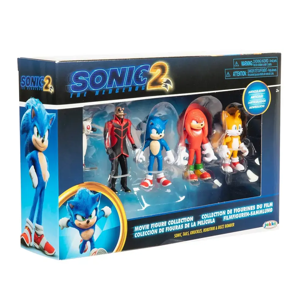 Miniatura: Pack de 5 Figuras de Sonic - Sonic Movie - Figuras de 5cm