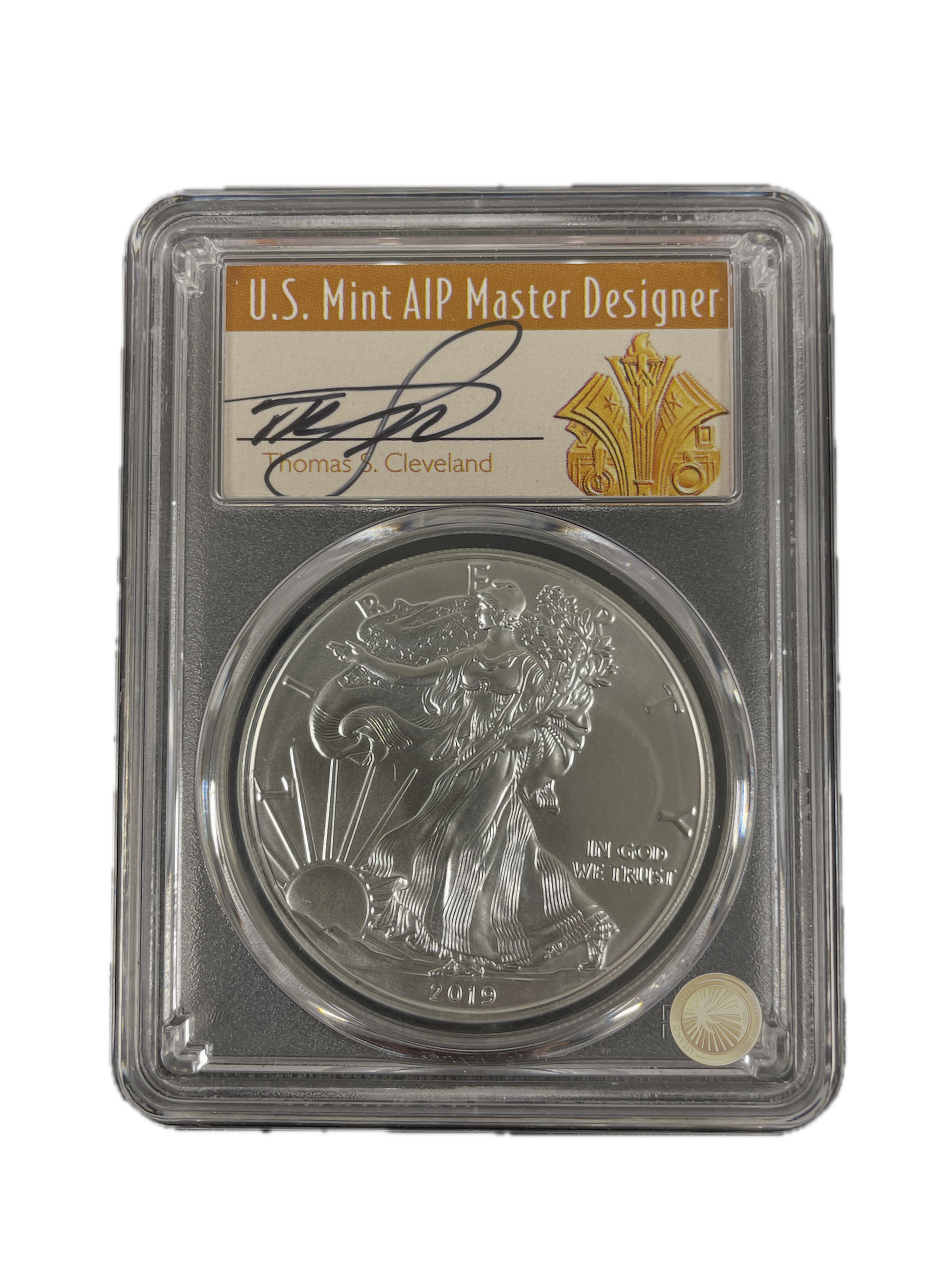 2019 $1 American Silver Eagle PCGS MS70 Thomas Cleveland First Strike