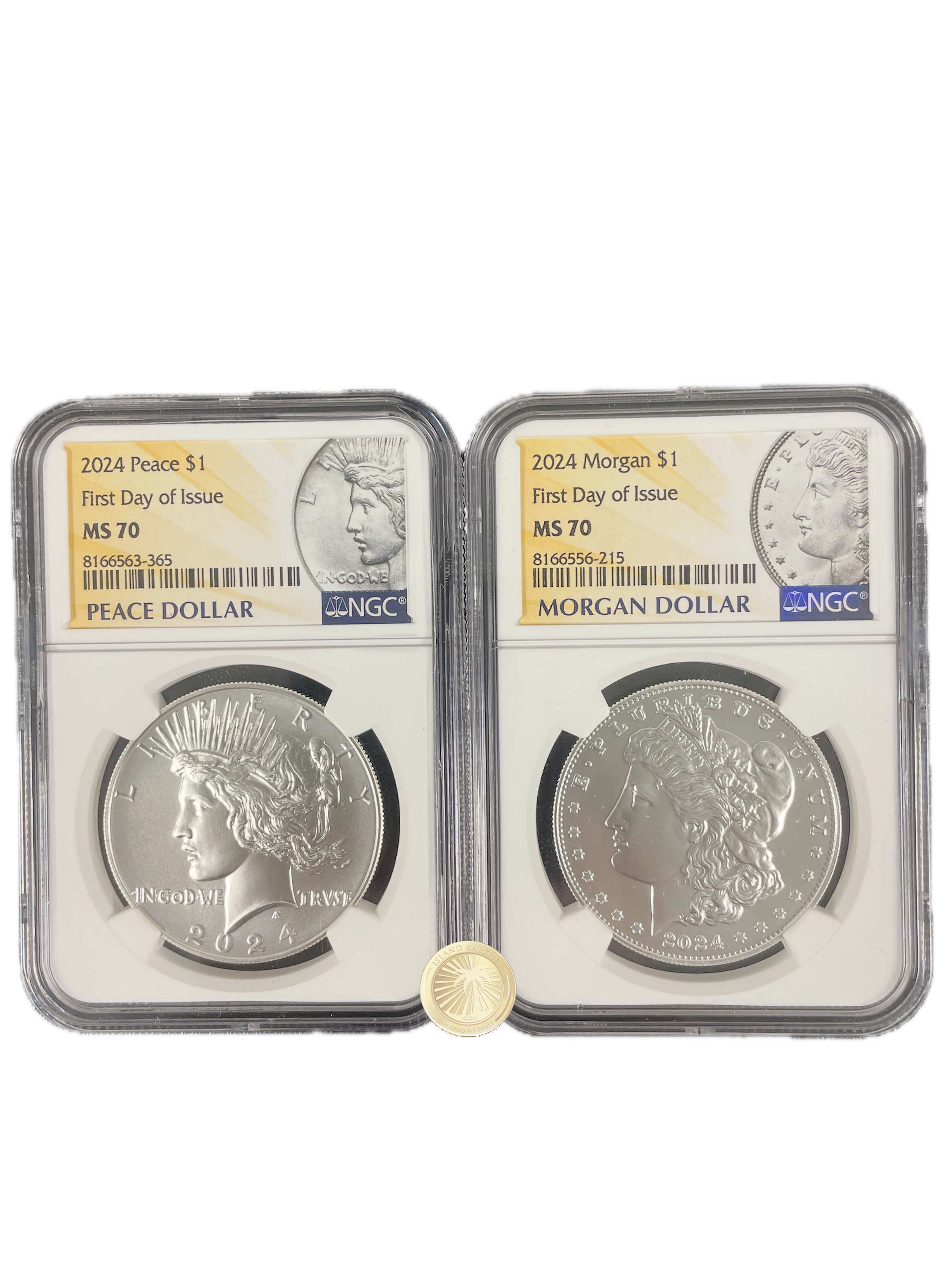 2024 Morgan Dollar & Peace Dollar NGC MS70 Two Coin Set