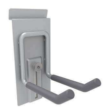Two-pronged metal wall mount storage hook