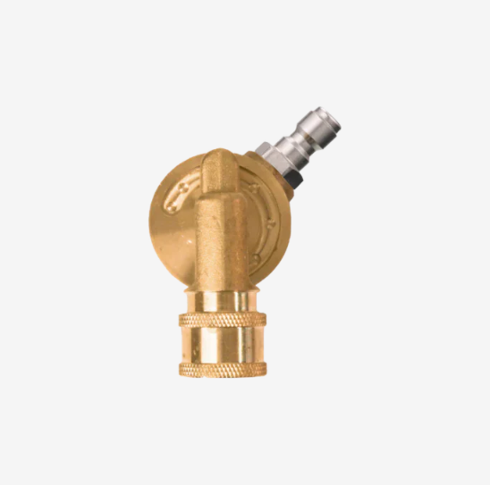 Brass angled quick connect nozzle