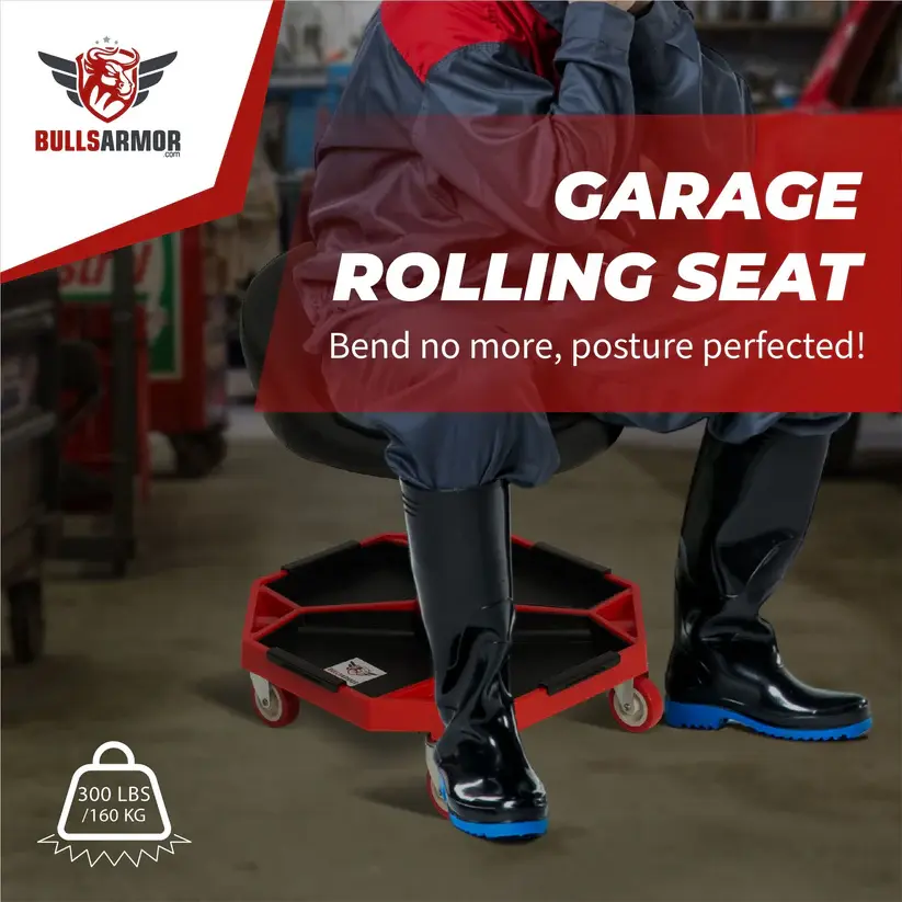 Garage Rolling Seat. Bend no more, posture perfected!