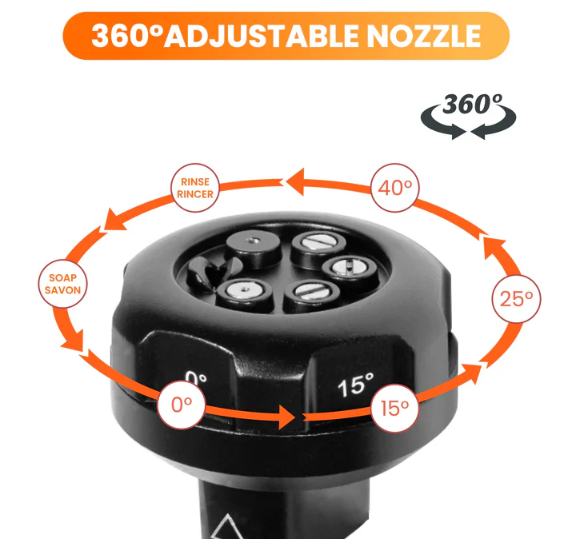 Thumbnail: 360° adjustable nozzle with spray settings